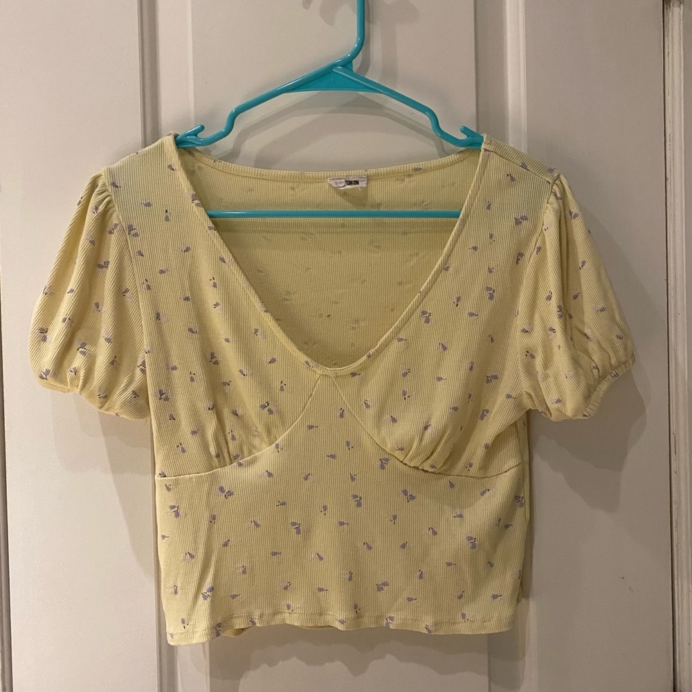 Cotton On Yellow Crop Blouse